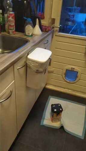 Poubelle Suspendue à Couvercle Coulissant - cuisine et salle de bain photo review